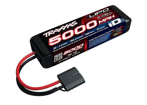 Traxxas 5000mAh 2S 7.4V 25C LiPo iD Connector Soft Case 137x24x43mm TRA2842X