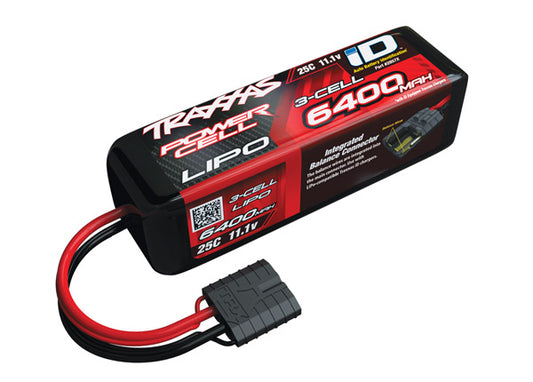 TRA2857X Traxxas 6400mAh 3S 11.1V 25C LiPo iD Connector Soft Case 135x42x45mm