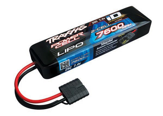 Traxxas 7600mAh 2S 7.4V 25C LiPo iD Connector Soft Case 155x27x43mm TRA2869X