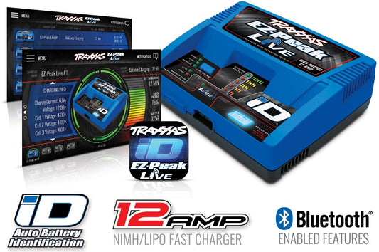 Traxxas EZ-Peak Live 100W 12A iD Auto Battery Identification TRA2971