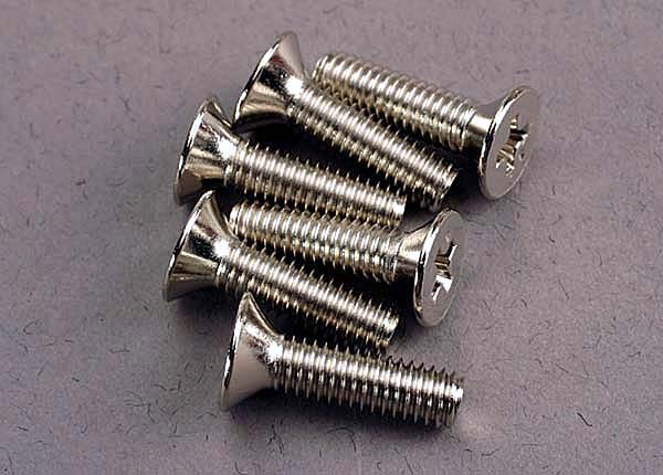 TRA3167 Traxxas Screws, 4x15mm Countersunk Machine (6)