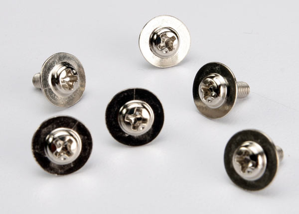 TRA3185X Traxxas 3x8mm Washerhead Screws (6)