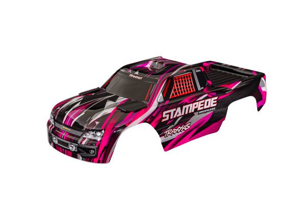 Traxxas Body, Stampede, pink (painted, for clipless mounting) TRA3620A-PINK