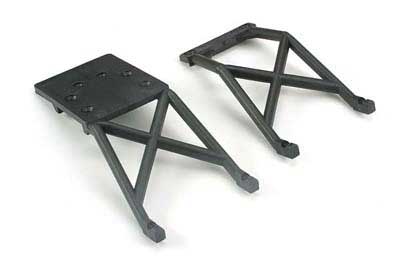 Traxxas Skid plates, front &amp; rear (black) TRA3623