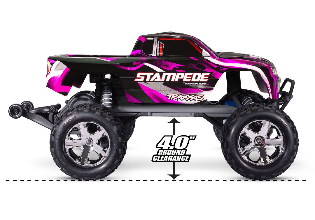 Traxxas 1/10 Stampede 2WD BL-2S HD Clipless - PINK TRA36354-4PINK