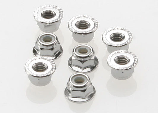 Traxxas 4mm Steel Flanged Serrated Nylon Locknut (8) TRA3647