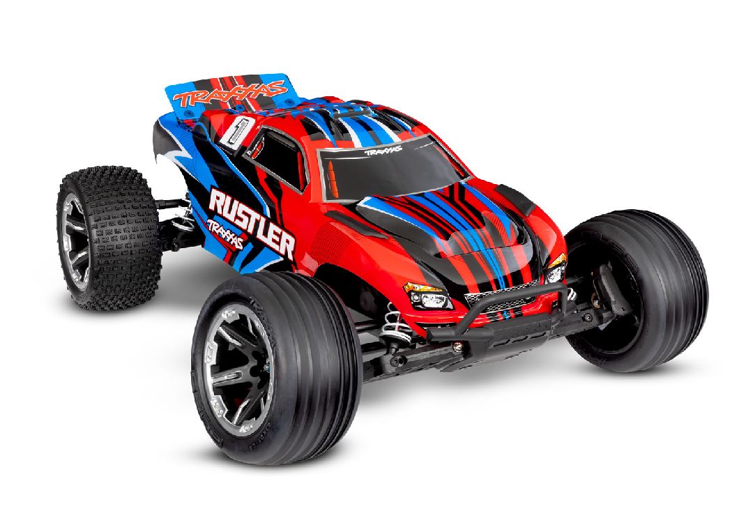Traxxas 1/10 Rustler ExtremeHD 2wd RTR - Red TRA37254-8RED