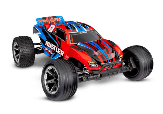 Traxxas 1/10 Rustler ExtremeHD 2wd RTR - Red TRA37254-8RED