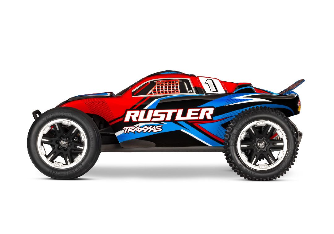 Traxxas 1/10 Rustler ExtremeHD 2wd RTR - Red TRA37254-8RED