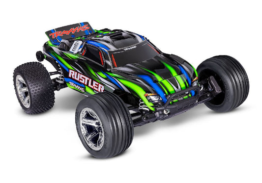 Traxxas 1/10 Rustler 2WD BL-2S Clipless - Green TRA37354-4GREEN