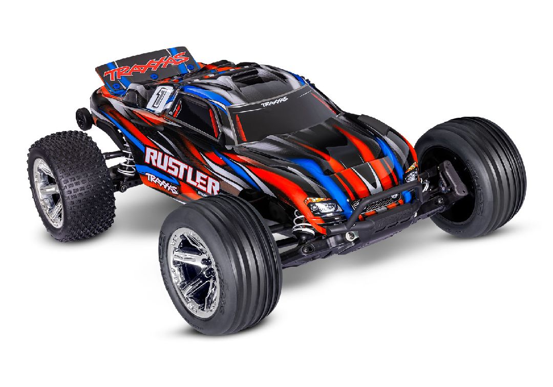 Traxxas 1/10 Rustler 2WD BL-2S Clipless - Red TRA37354-4RED