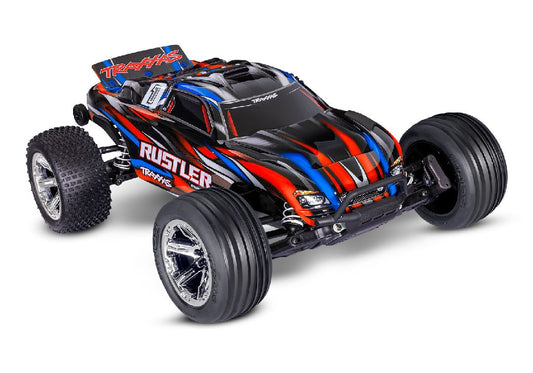 Traxxas 1/10 Rustler 2WD BL-2S Clipless - Red TRA37354-4RED