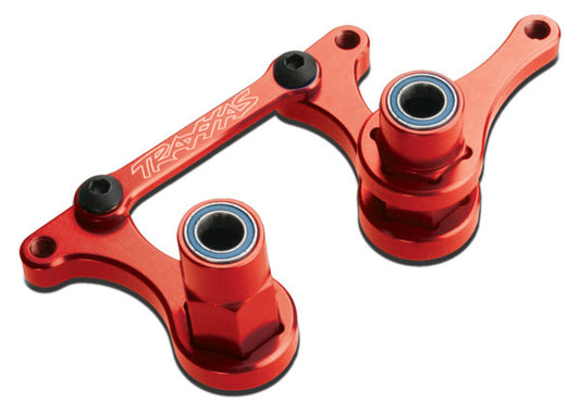 Traxxas T6 Aluminum Steering Bellcrank, Drag Link &amp; 5x8mm Ball Bearings (Red) TRA3743X