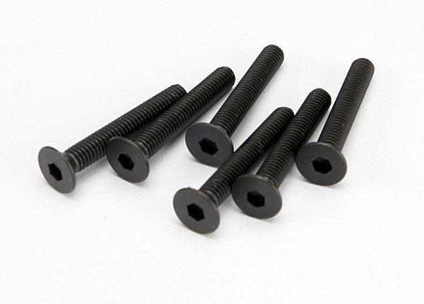 Traxxas Screws, 3x20mm countersunk machine (hex drive) (6) TRA4857