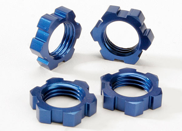 Traxxas Wheel nuts, splined, 17mm (blue-anodized) (4) TRA5353