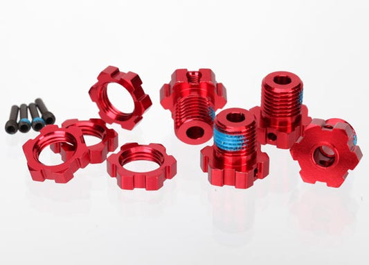 TRA5353R Traxxas 17mm Splined Wheel Hub Set (Red) (4)