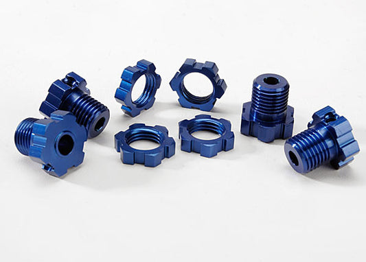 TRA5353X Traxxas 17mm Splined Wheel Hub Set (Blue) (4)