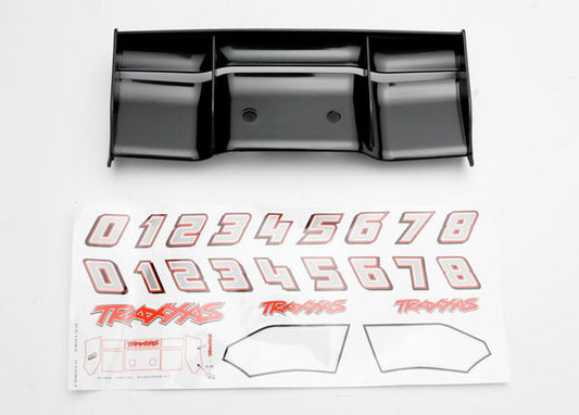 TRA5446 Traxxas Wing, Revo (black)/ decal sheet