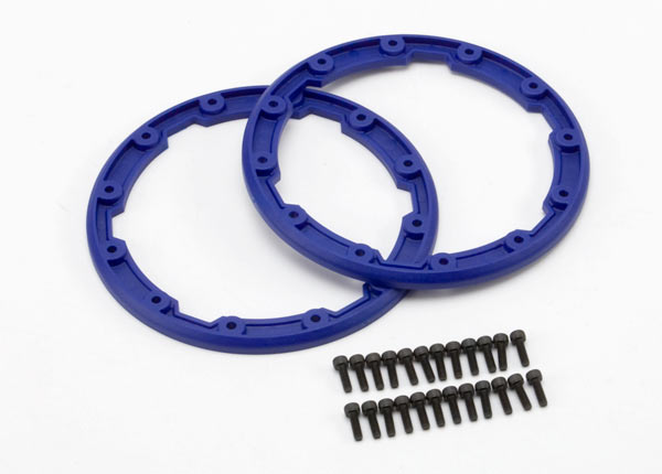 Traxxas Beadlock Style Sidewall Protector w/Hardware (Blue) (2) TRA5666