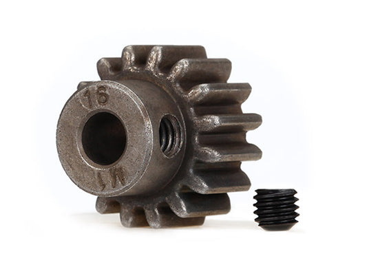 TRA6489X Traxxas Mod 1 Steel Pinion Gear 5mm Shaft (16) (compatible with steel spur gears)