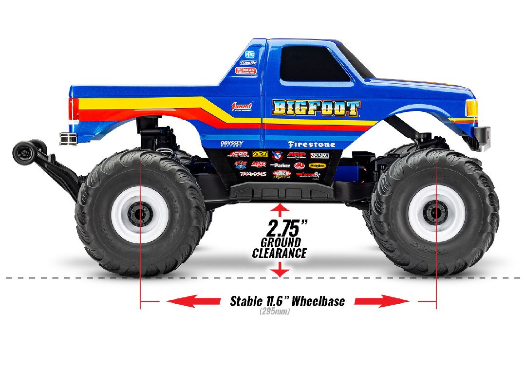 Traxxas 1/10 Ford F-150 BL-2S 4X4 RTR - Bigfoot No. 8 TRA67134-4