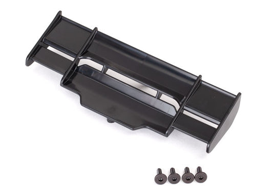 TRA6721 Traxxas Wing, Rustler 4X4 (black)/ 3x8mm FCS (3)