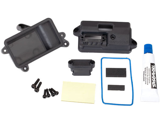 TRA6724 Traxxas Box, receiver (sealed)/ foam pad/ 2.5x8mm CS (4)/ 3x10mm CS (2)