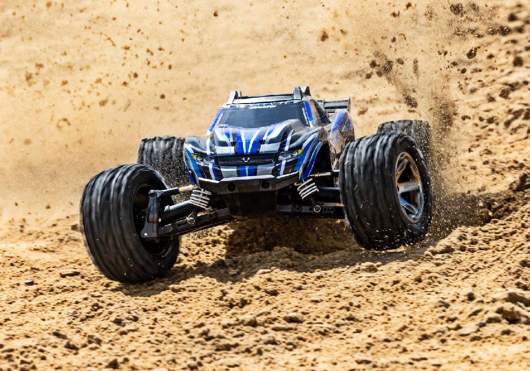 TRA67376-4BLUE Traxxas Rustler VXL Brushless 4X4 1/10 Stadium Truck - Blue