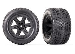 Traxxas glued (2.8") (RXT black wheels, Gravix tires) TRA6764