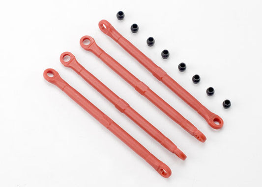 Traxxas Toe link, front &amp; rear (molded composite) (red) (4)/ hollow balls (8) TRA7138