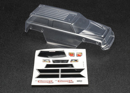 TRA7211 Traxxas 1/16 Summit Body w/Decal Sheet (Clear)