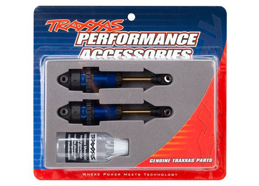 Traxxas Shocks, GTR long blue-anodized, TRA7461
