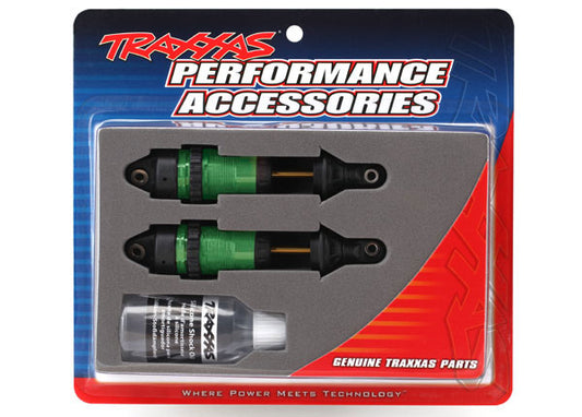 TRA7461G Traxxas Shocks, GTR long green-anodized, PTFE-coated bodies with TiN shafts (fully assembled, without springs) (2)