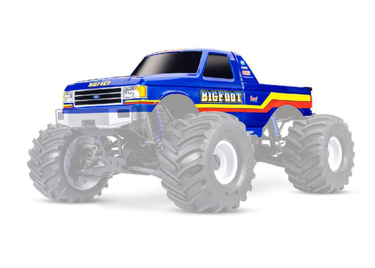 Traxxas Body, Bigfoot No. 8 Replica (painted, decals applied) TRA7691-BLUE