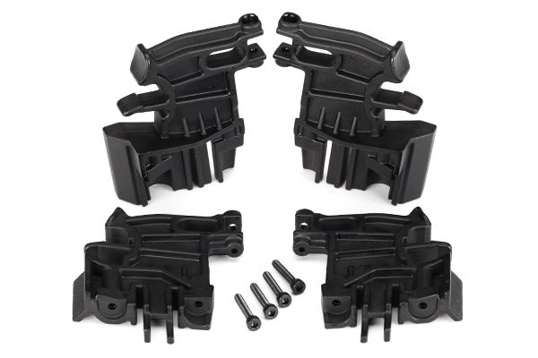 Traxxas Battery hold-down mounts, left (2)/ right (2)/ 3x18mm CS (4) TRA7718