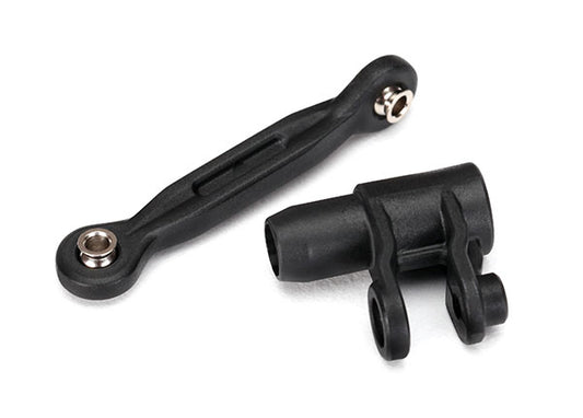 TRA7747 Traxxas Servo horn, steering/ linkage, steering (46mm, assembled with pivot balls)