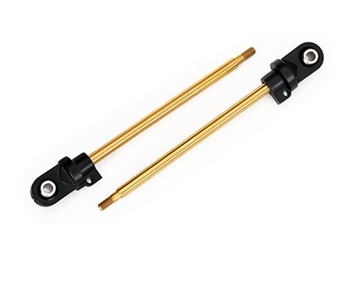 TRA7763T Traxxas Shaft, GTX shock, TiN-coated (2) (assembled with rod ends and steel hollow balls)