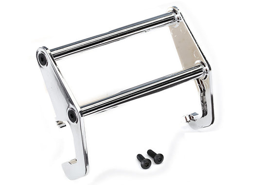Traxxas Push bar, bumper (chrome) (fits #8069 bumper) TRA8066