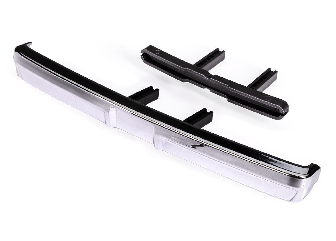 Traxxas Bumper, front (chrome)/ bumper mount TRA8069X
