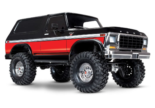 Traxxas TRX-4 1979 Ford Bronco Clipless Body - Traxxas RED  TRA82246-4RED