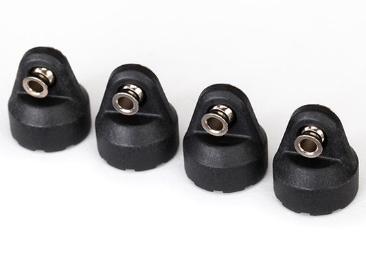 Traxxas Shock caps (black) (4) (assembled with hollow balls) TRA8361