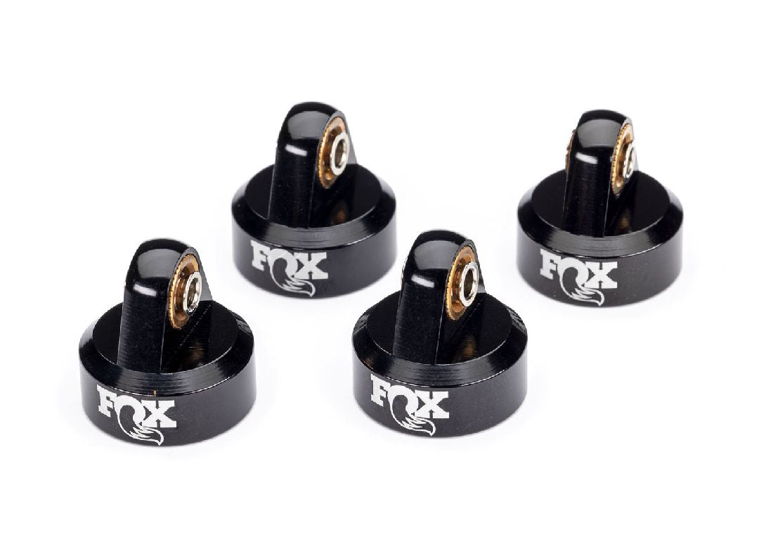 Traxxas Shock caps, aluminum (black-anodized), Fox Shocks (4) TRA8456