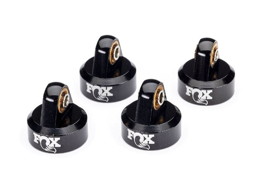 Traxxas Shock caps, aluminum (black-anodized), Fox Shocks (4) TRA8456