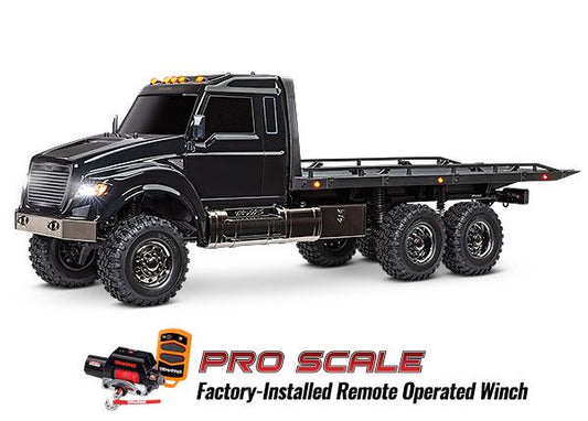 Traxxas TRX-6 Ultimate RC Hauler: 1/10 Scale 6X6 Electric Flatbed Truck, Black TRA88086-84BLACK