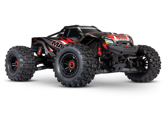 Traxxas Maxx 4S V2 - 1/10 Scale 4WD Brushless Monster Truck w/ WideMaxx Kit - Red TRA89086-4RED