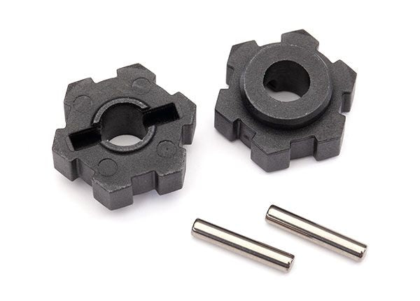 Traxxas Wheel hubs, hex (2)/ 2.5x12 pins (2) TRA8956