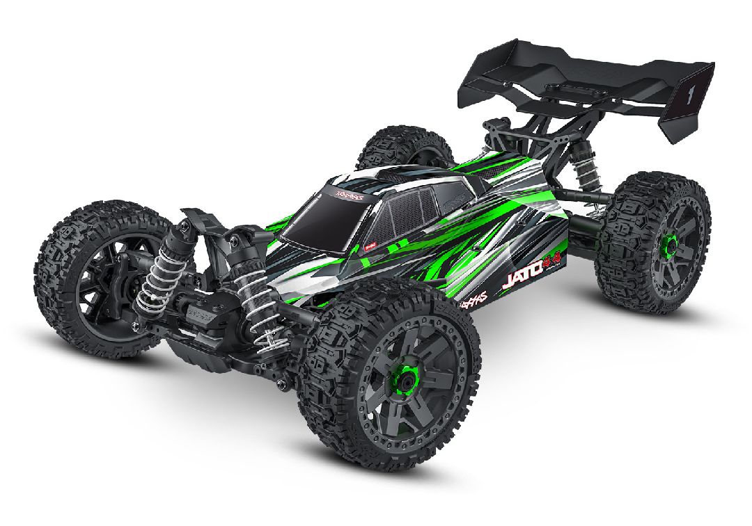 Traxxas Jato 4x4 Brushless BL-2S with clipless body - Green TRA90154-4GREEN