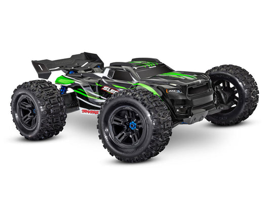 TRA95076-4GREEN Traxxas Sledge: 1/8 Scale 4WD Brushless Electric Monster Truck with TQi 2.4GHz Traxxas Link Enabled Radio System, Velineon VXL-6s ESC (fwd/rev), and Traxxas Stability Management (TSM) - Green