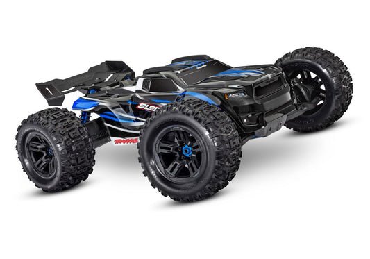 TRA95076-4BLUE Traxxas Sledge: 1/8 Scale 4WD Brushless Electric Monster Truck with TQi 2.4GHz Traxxas Link Enabled Radio System, Velineon VXL-6s ESC (fwd/rev), and Traxxas Stability Management (TSM) - Blue
