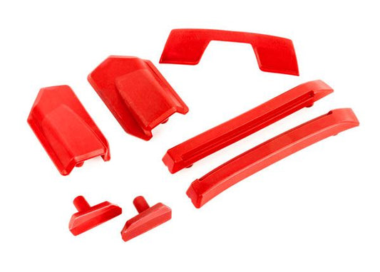 Traxxas Body reinforcement set, red/ skid pads (roof) (fits #9511 body) TRA9510R